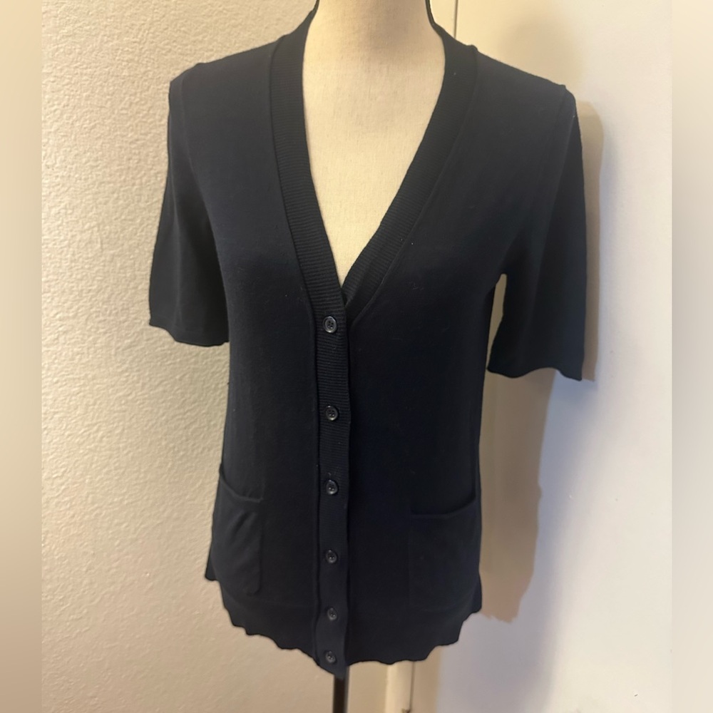LOFT Navy Button Down Shirt